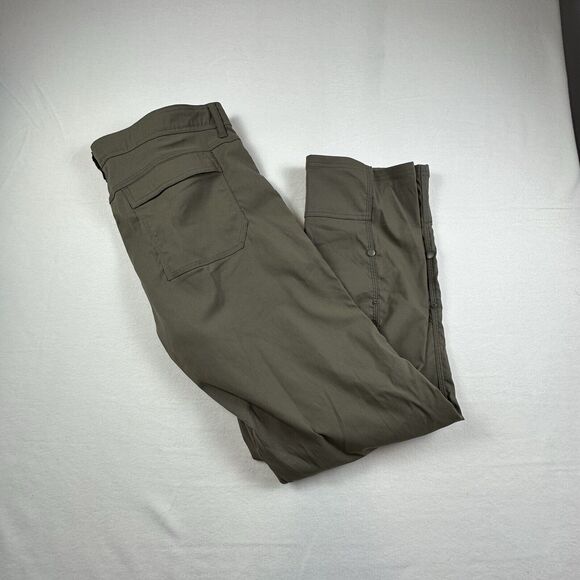Prana Pants Mens 40 Brown Stretch Zion Cargo Straight Belted Hiking Camp UPF